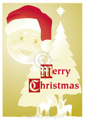 Christmas card cover art